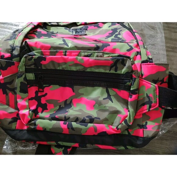 Badgley Mischka Nylon Pink Camo Backpack School NWT Removable Fanny pack main image 7